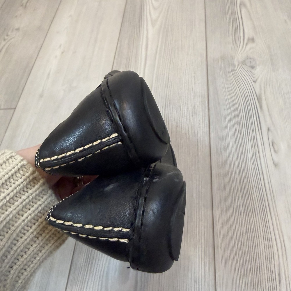 Clark's Women's 10M Black Leather Mary Jane Loafer Shoes Comfort - Picture 6 of 9